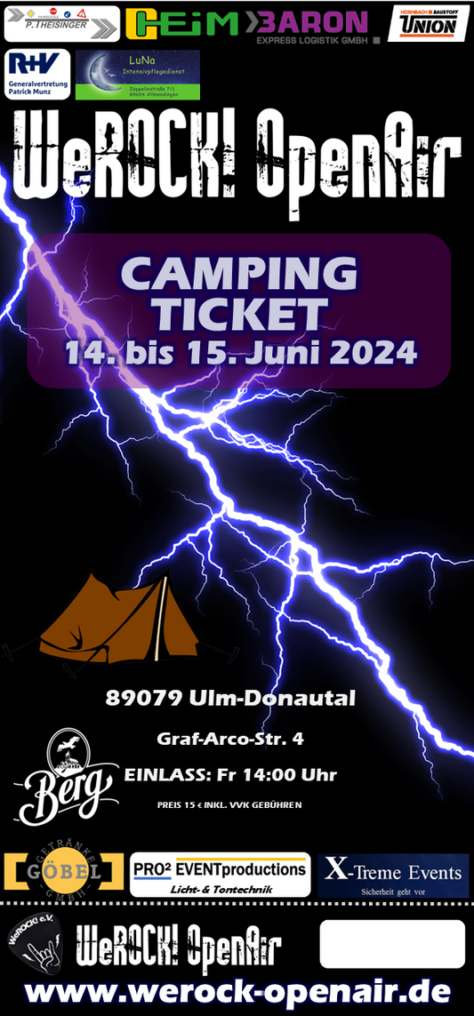 WeROCK! OpenAir 2024 - Camping Ticket - Zeltplatz