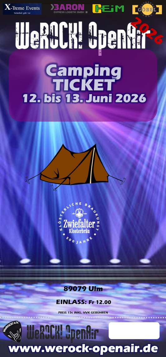 WeROCK! OpenAir 2026 - Camping Ticket