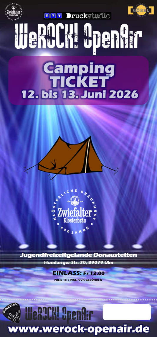 WeROCK! OpenAir 2026 - Camping Ticket