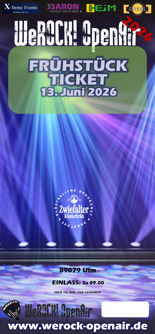 WeROCK! OpenAir 2026 - Frühstück Ticket