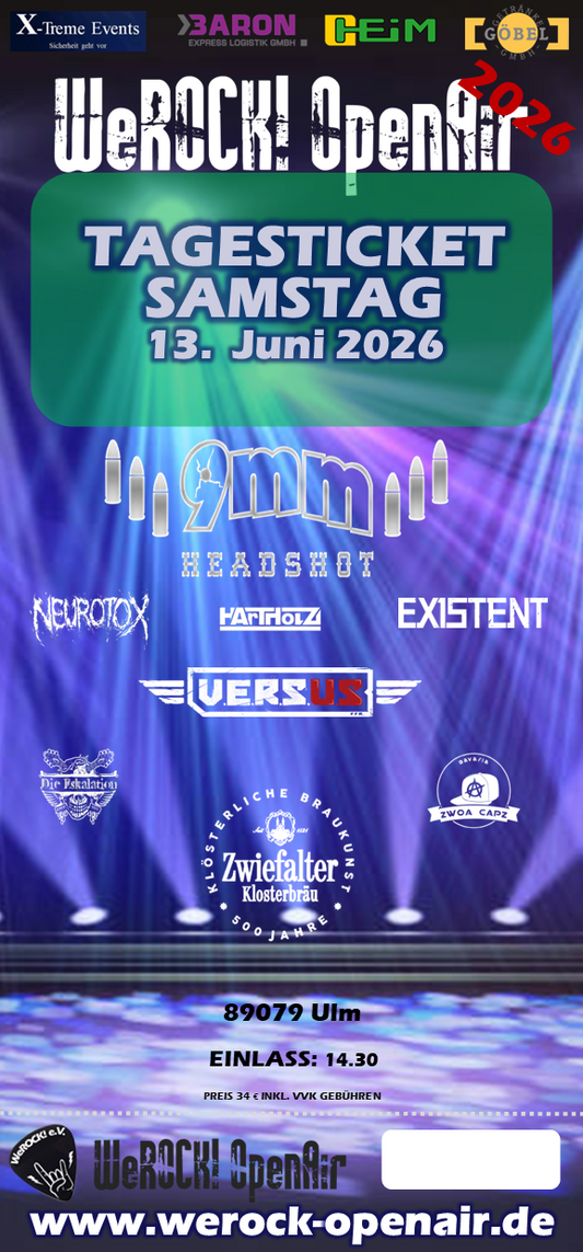 WeROCK! OpenAir 2026 - Tagesticket Samstag