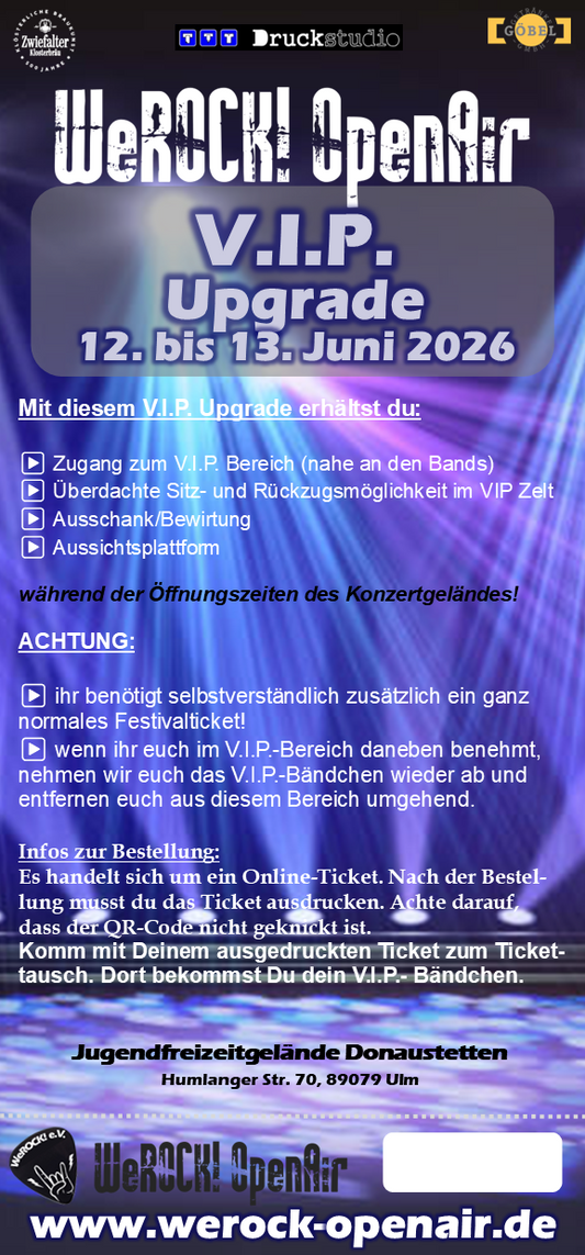 WeROCK! OpenAir 2026 - V.I.P. - Upgrade