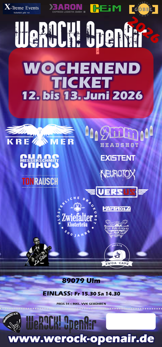 WeROCK! OpenAir 2026 - Wochenend Ticket